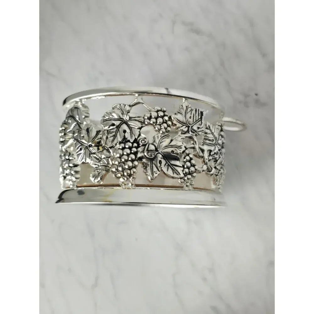 Vintage Godinger Silver Plated Wine Bottle Coaster & Stopper Set - NOS